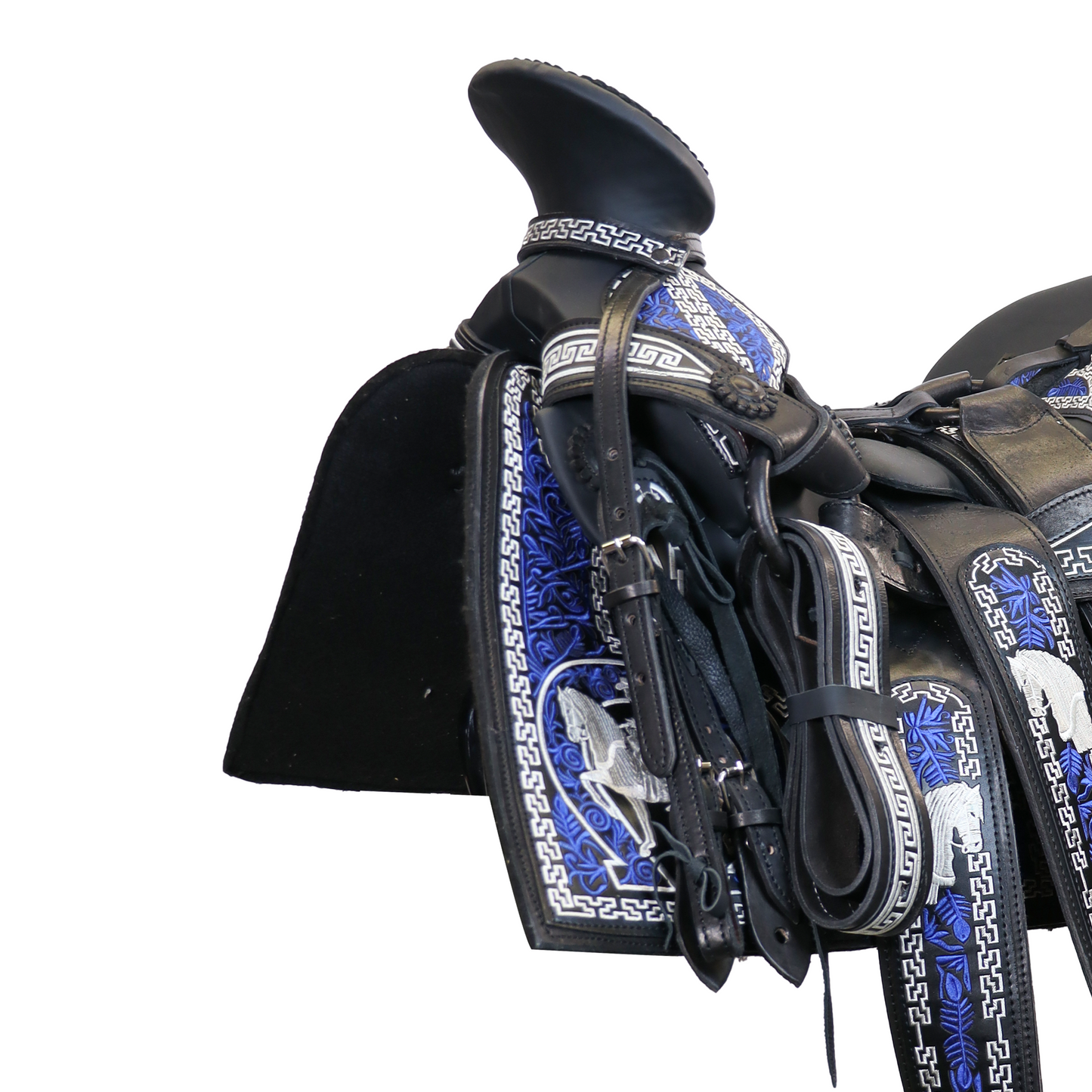 Montura Bordada Cuadrada Azul HW814