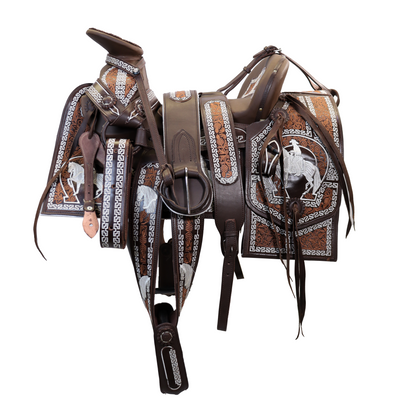 Montura Bordada Cuadrada Café HW811