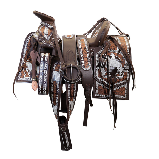 Montura Bordada Cuadrada Café HW811