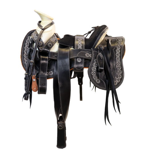 Montura Charra Cola De Pato Negra HW802