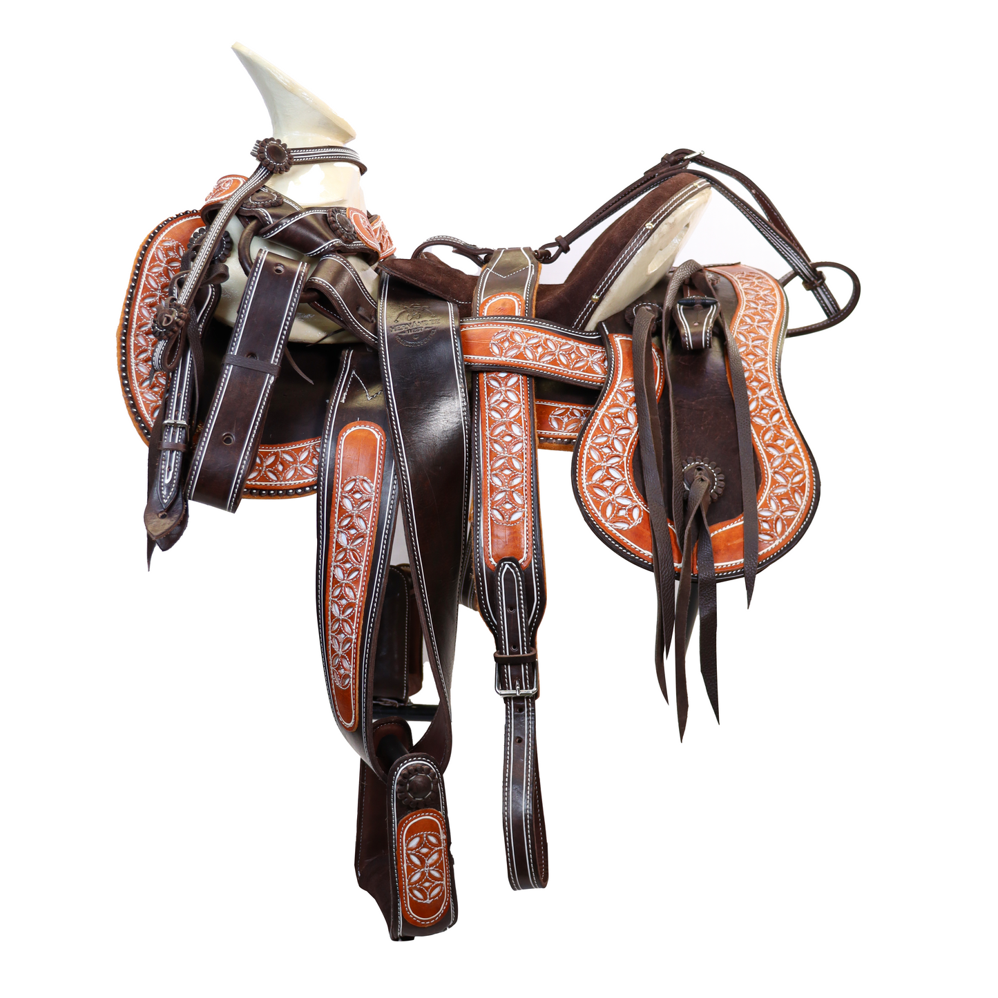 Montura Charra Cola De Pato Miel HW805