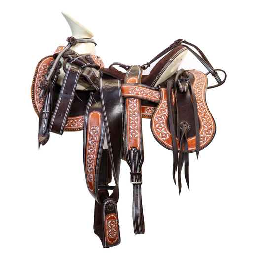 Montura Charra Cola De Pato Miel HW805