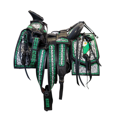 Montura Bordada Cuadrada Verde HW809