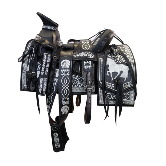 Montura Bordada Cuadrada Negra HW816