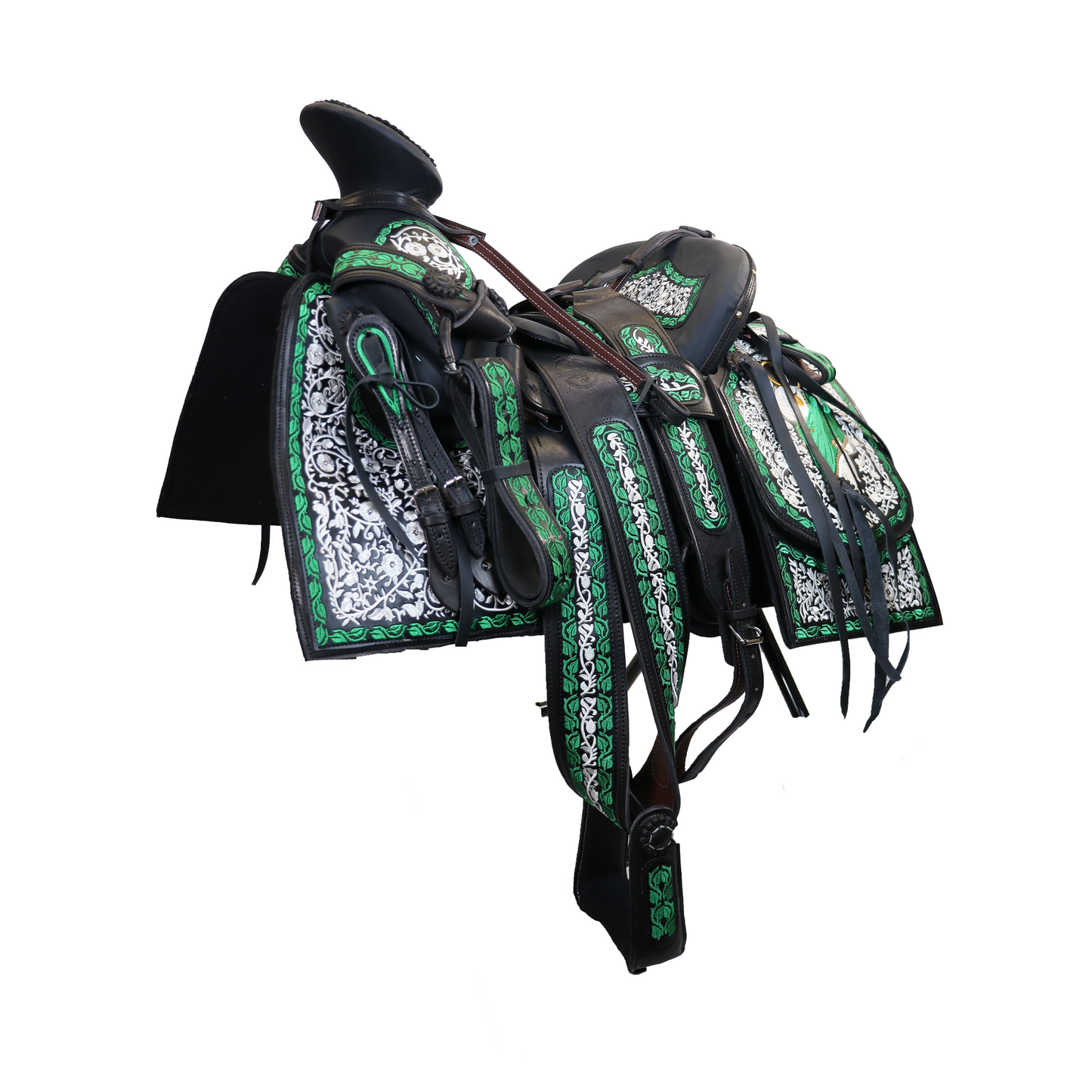 Montura Bordada Cuadrada Verde HW809