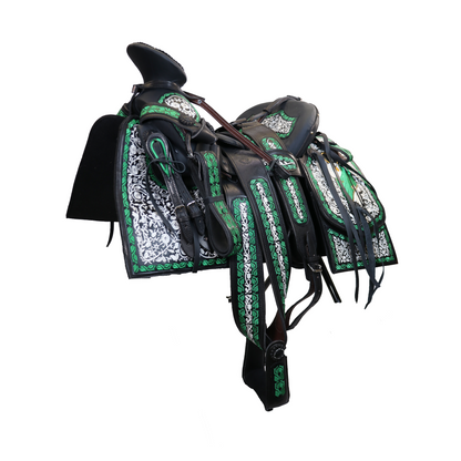 Montura Bordada Cuadrada Verde HW809