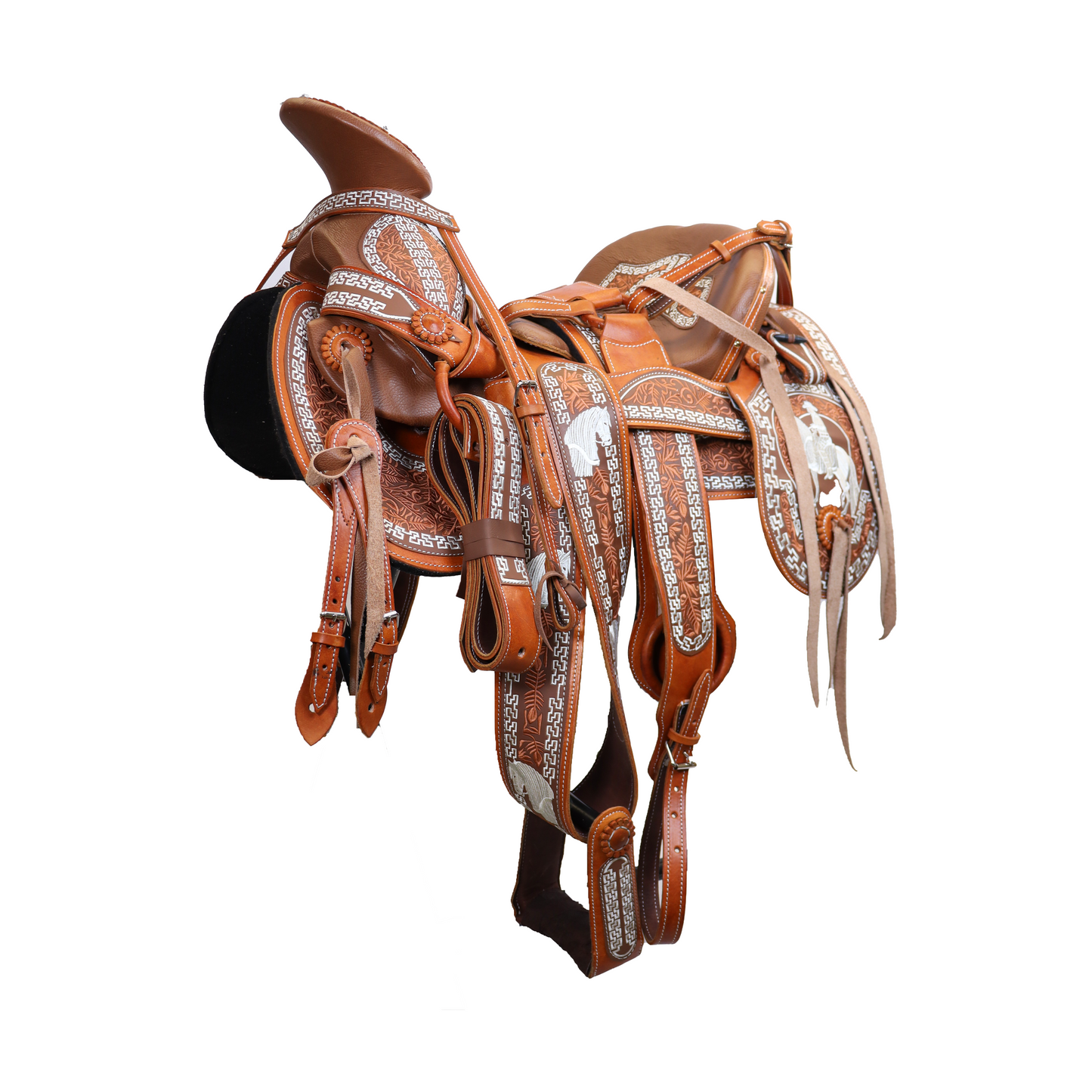 Montura Bordada Cola De Pato Miel HW813