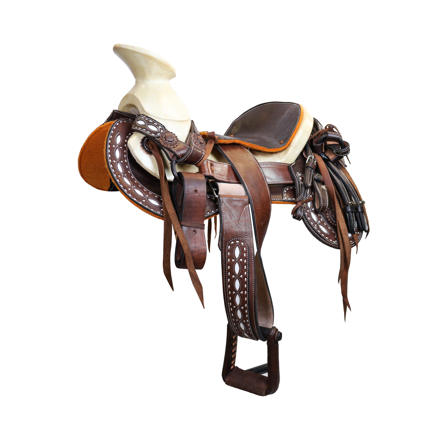 Montura Charra Cola De Pato Tabaco HW808