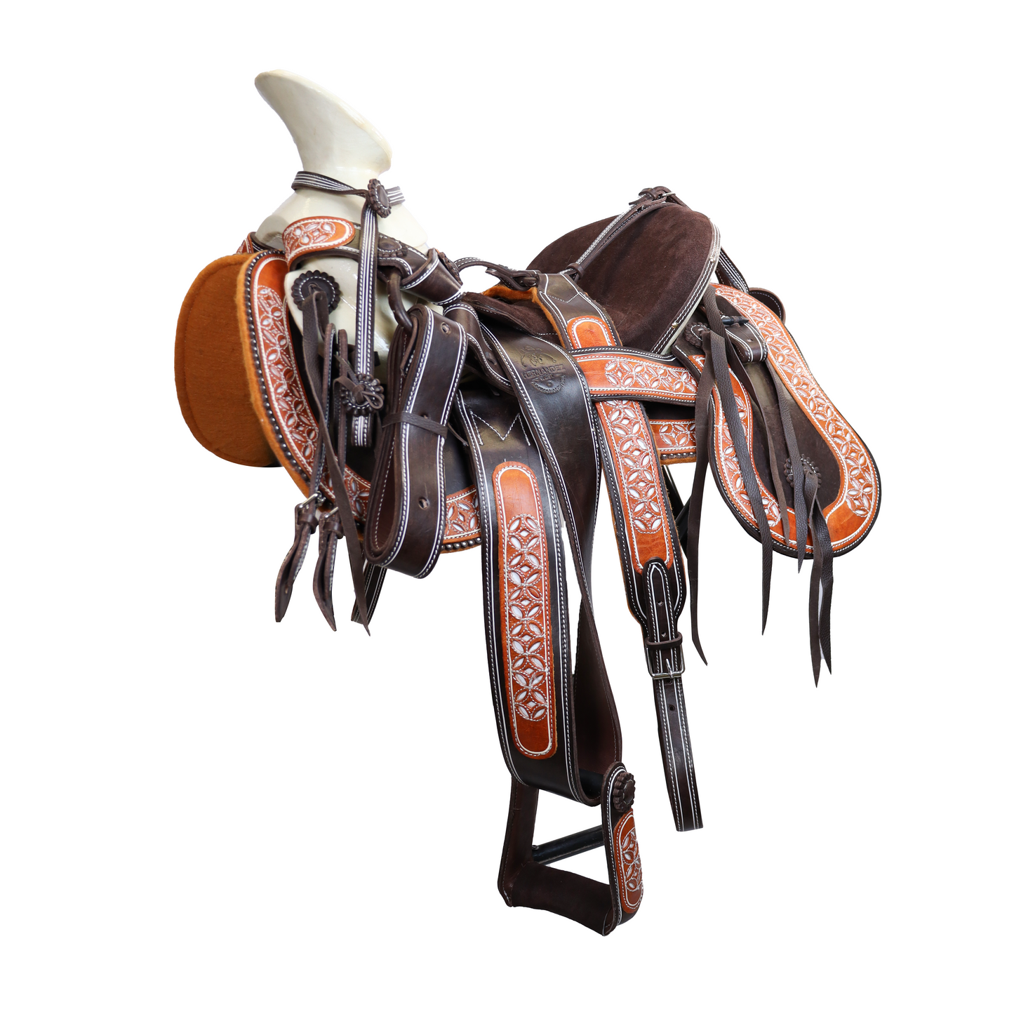 Montura Charra Cola De Pato Miel HW805