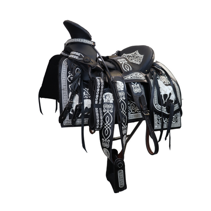 Montura Bordada Cuadrada Negra HW816