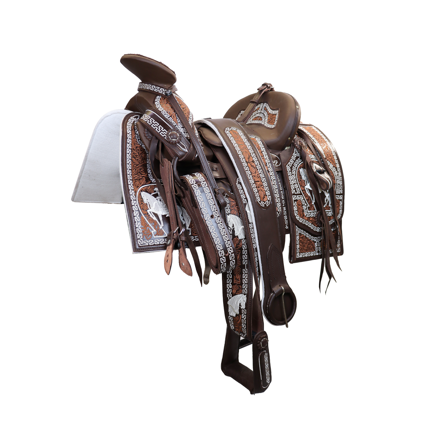 Montura Bordada Cuadrada Café HW811