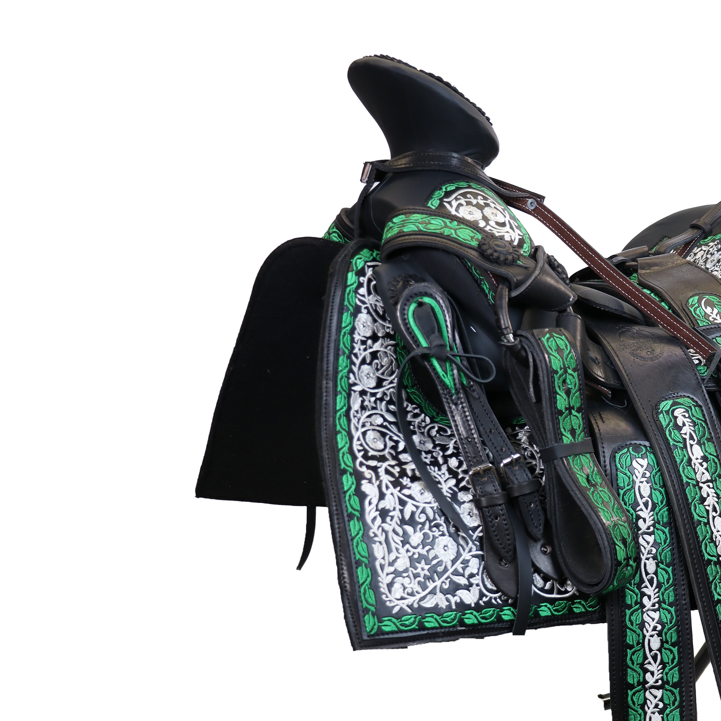 Montura Bordada Cuadrada Verde HW809