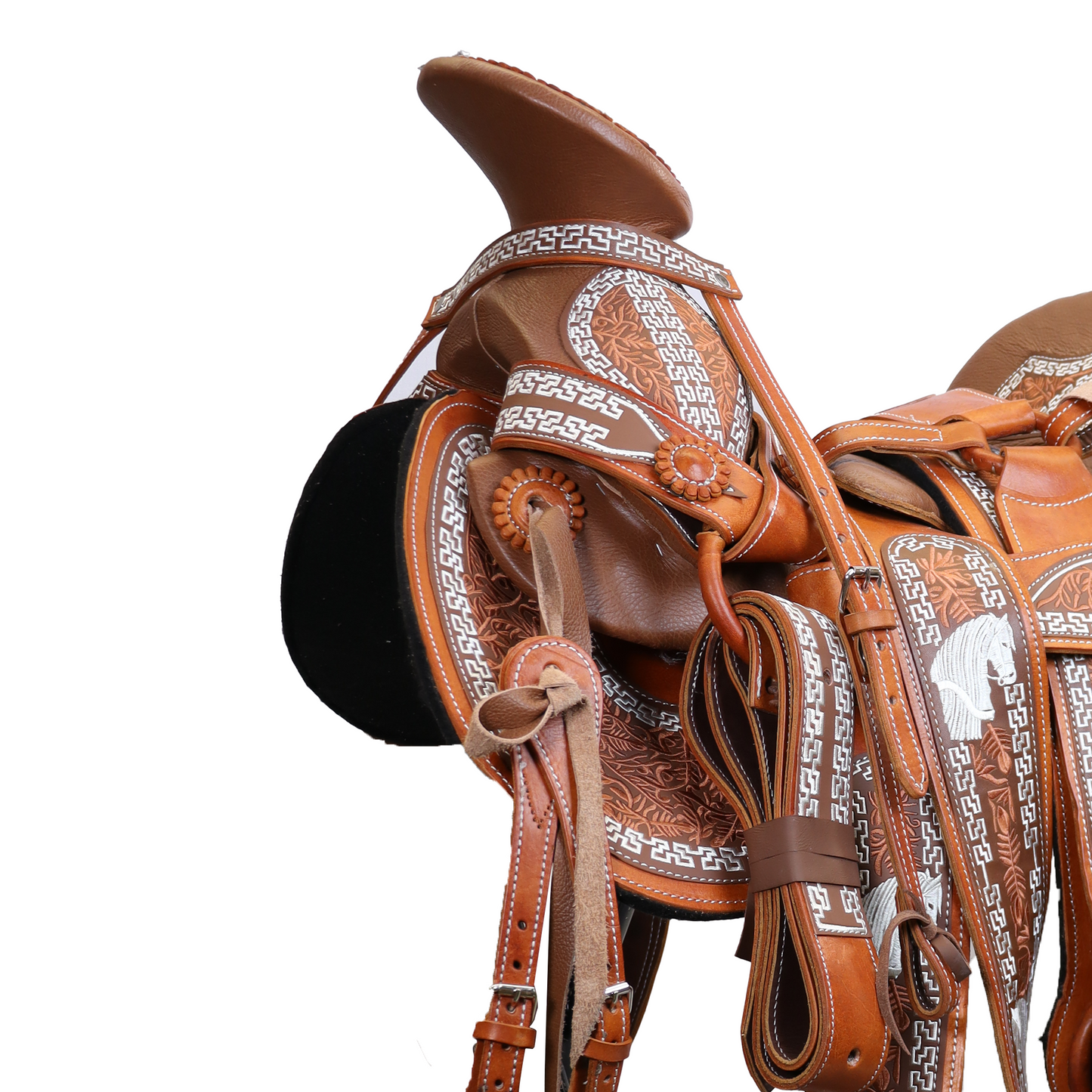 Montura Bordada Cuadrada Miel HW820