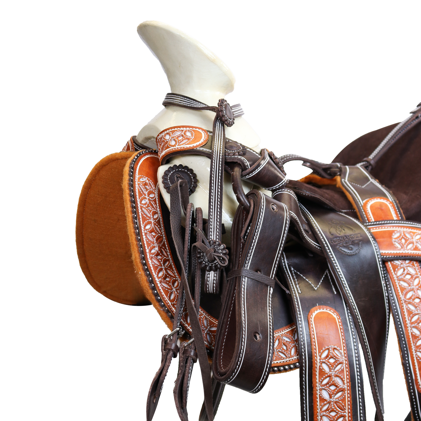 Montura Charra Cola De Pato Miel HW805