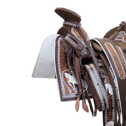 Montura Bordada Cuadrada Café HW811