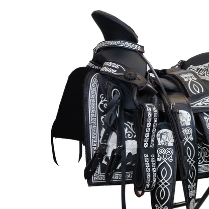 Montura Bordada Cuadrada Negra HW816